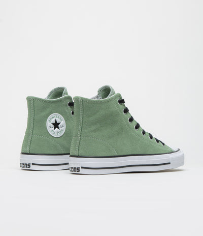 Converse CTAS Pro Hi Shoes in Foothill Green and Black / White