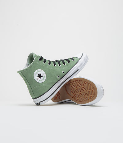 Converse CTAS Pro Hi Shoes in Foothill Green and Black / White