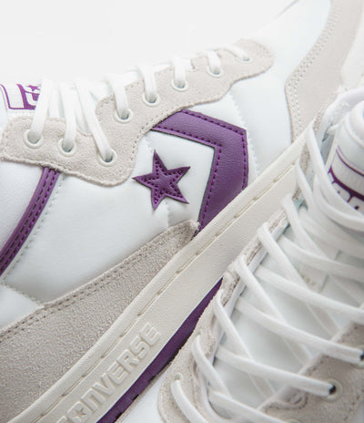 Converse Fastbreak Mid Shoes - White / Vaporous Grey / Purple