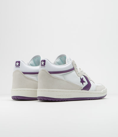 Converse Fastbreak Mid Shoes - White / Vaporous Grey / Purple