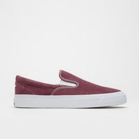 Converse One Star CC Slip Pro Shoes in Deep Bordeaux and White / White thumbnail