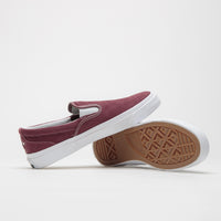 Converse One Star CC Slip Pro Shoes in Deep Bordeaux and White / White thumbnail