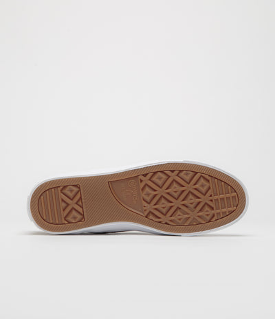 Converse One Star CC Slip Pro Shoes in Deep Bordeaux and White / White