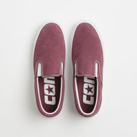 Converse One Star CC Slip Pro Shoes in Deep Bordeaux and White / White thumbnail