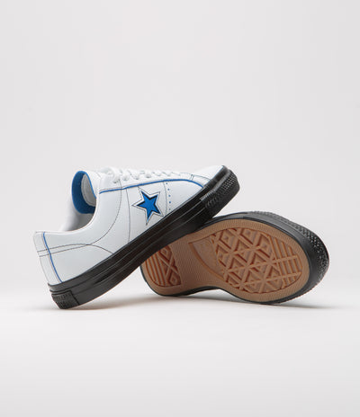 Converse One Star Pro Ox Eddie Cernicky Shoes - White / Black / Kinetic Blue