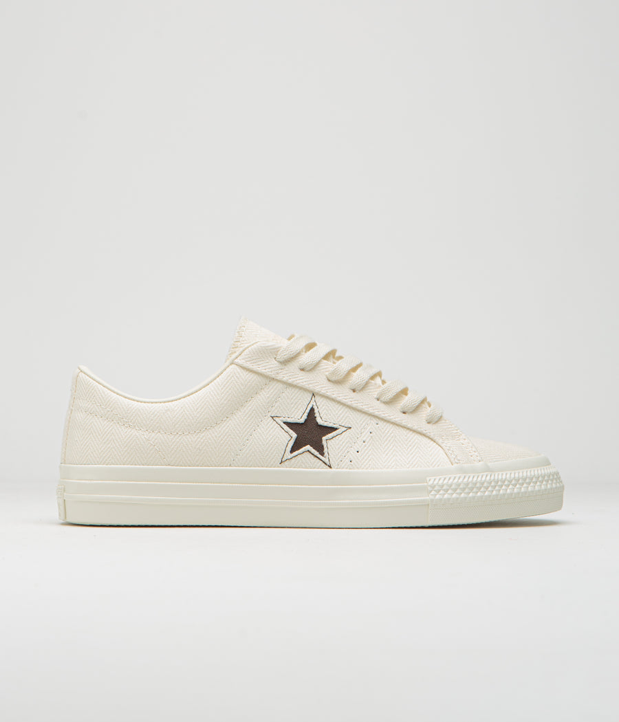 Converse One Star Pro Shoes - Egret / Fresh Brew / Egret