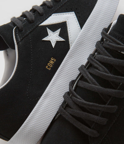 Converse Pro Leather Vulcanized Pro Ox Shoes - Black / White / White