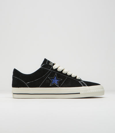 Converse x Quartersnacks One Star Pro Ox Shoes - Black / Egret / Hyper Blue