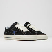 Converse x Quartersnacks One Star Pro Ox Shoes - Black / Egret / Hyper Blue thumbnail