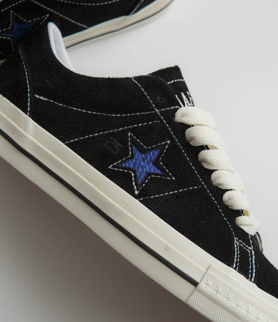 Converse x Quartersnacks One Star Pro Ox Shoes - Black / Egret / Hyper Blue