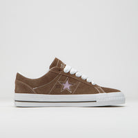 Converse x Quartersnacks One Star Pro Ox Shoes - Dark Clove / White / Cherry thumbnail