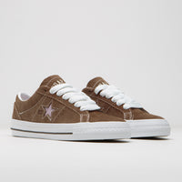 Converse x Quartersnacks One Star Pro Ox Shoes - Dark Clove / White / Cherry thumbnail