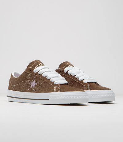 Converse x Quartersnacks One Star Pro Ox Shoes - Dark Clove / White / Cherry