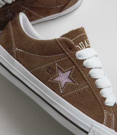 Converse x Quartersnacks One Star Pro Ox Shoes - Dark Clove / White / Cherry