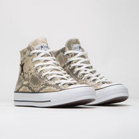 Converse x Stussy Chuck 70 Hi Shoes in Grey and Black / Egret thumbnail