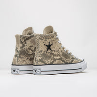 Converse x Stussy Chuck 70 Hi Shoes in Grey and Black / Egret thumbnail