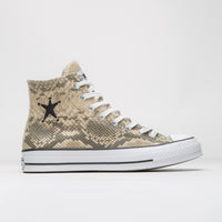 Converse x Stussy Chuck 70 Hi Shoes in Grey and Black / Egret thumbnail