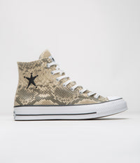 Converse x Stussy Chuck 70 Hi Shoes in Grey and Black / Egret