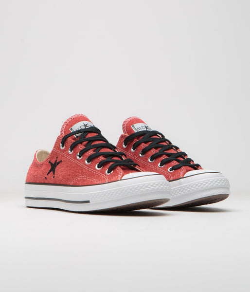 Converse x Stussy Chuck 70 Ox Shoes - Poppy Red | flatspot