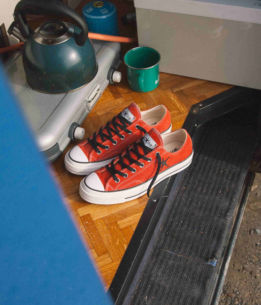 Converse x Stussy Chuck 70 Ox Shoes - Poppy Red | flatspot