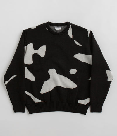 Dancer Mask Knit Sweatshirt in Black