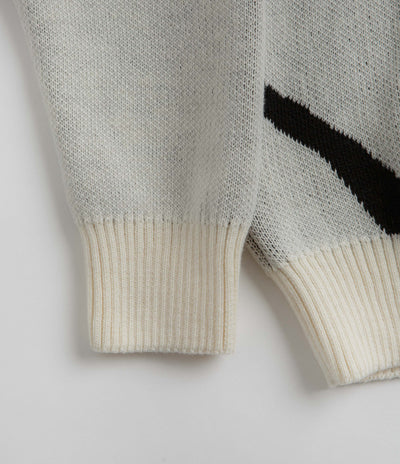 Dancer Mask Knit Sweatshirt - White