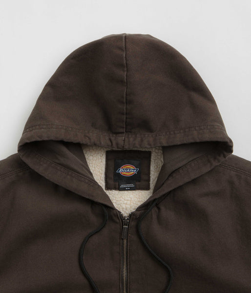 Dickies Hooded Duck Canvas Jacket Dark Brown Flatspot