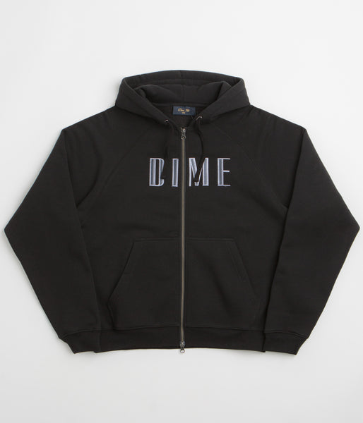 Dime Blocks Full Zip Hoodie - Black | flatspot