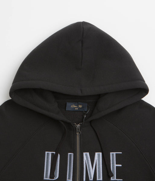Dime Blocks Full Zip Hoodie - Black | flatspot