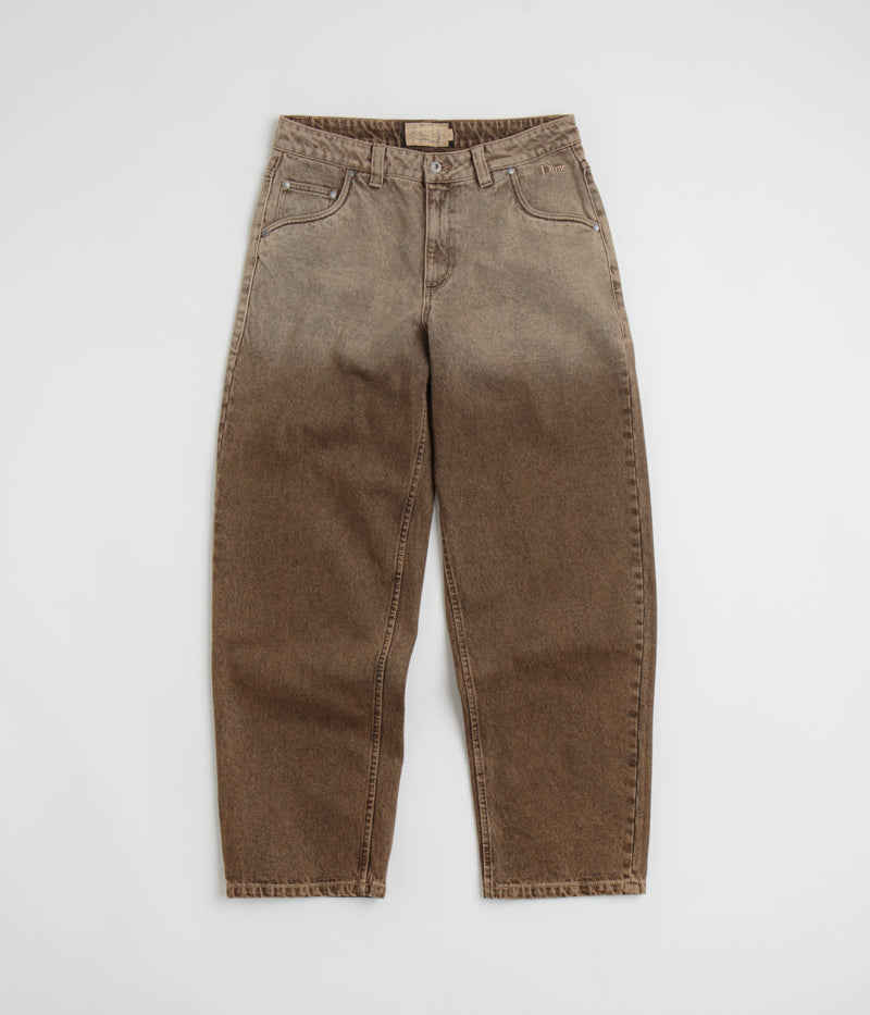 Dime Classic Baggy Jeans in Dipped Sandblasted Brown