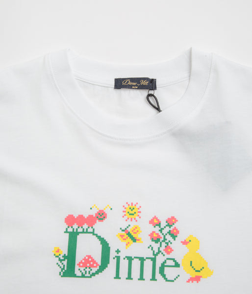 Dime Classic Cross Stitch T-Shirt - White | flatspot