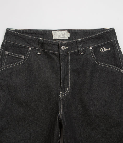 Dime Classic Denim Shorts - Black Washed | flatspot