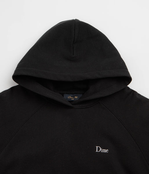 Dime Classic Small Logo Hoodie - Black | flatspot