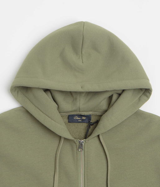 Dime Cursive Full Zip Hoodie - Army Green | flatspot