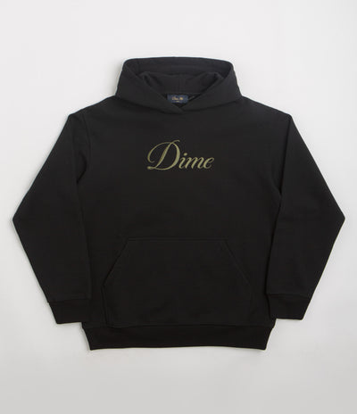 Dime Cursive Hoodie in Black and Gold