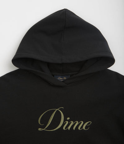 Dime Cursive Hoodie in Black and Gold