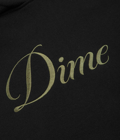 Dime Cursive Hoodie in Black and Gold