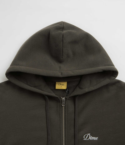 Dime Cursive Zip Hoodie - Vintage Black