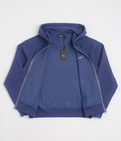 Dime Friends Full Zip Hoodie in Night Blue