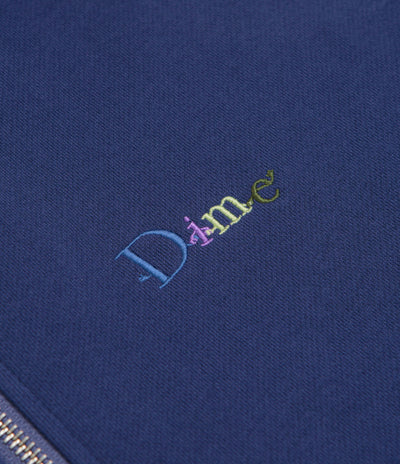 Dime Friends Full Zip Hoodie in Night Blue