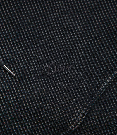 Dime Premium Waffle Full Zip Hoodie in Faded Black