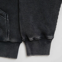 Dime Premium Waffle Full Zip Hoodie in Faded Black thumbnail