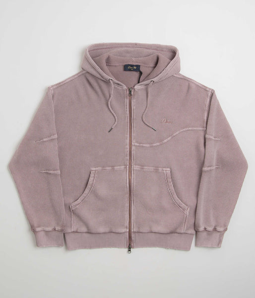 【関税込み】Dime ピンク Premium Waffle ジップフーディ dime-premium-waffle-full-zip-