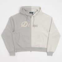Dime Reverse French Terry Full Zip Hoodie in Heather Grey thumbnail