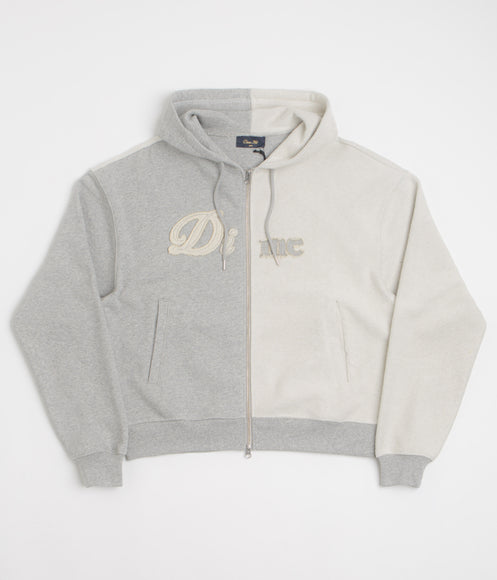 Dime Reverse French Terry Full Zip Hoodie - Heather Grey