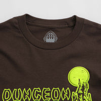 Dungeon Tower Long Sleeve T-Shirt - Chocolate / Neon Yellow thumbnail