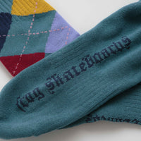 Frog Argyle Socks - Teal thumbnail