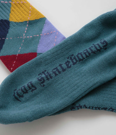 Frog Argyle Socks - Teal