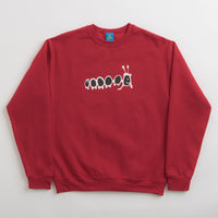 Frog Caterpillar Crewneck Sweatshirt - Red thumbnail