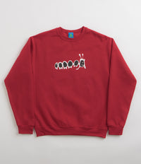 Frog Caterpillar Crewneck Sweatshirt in Red